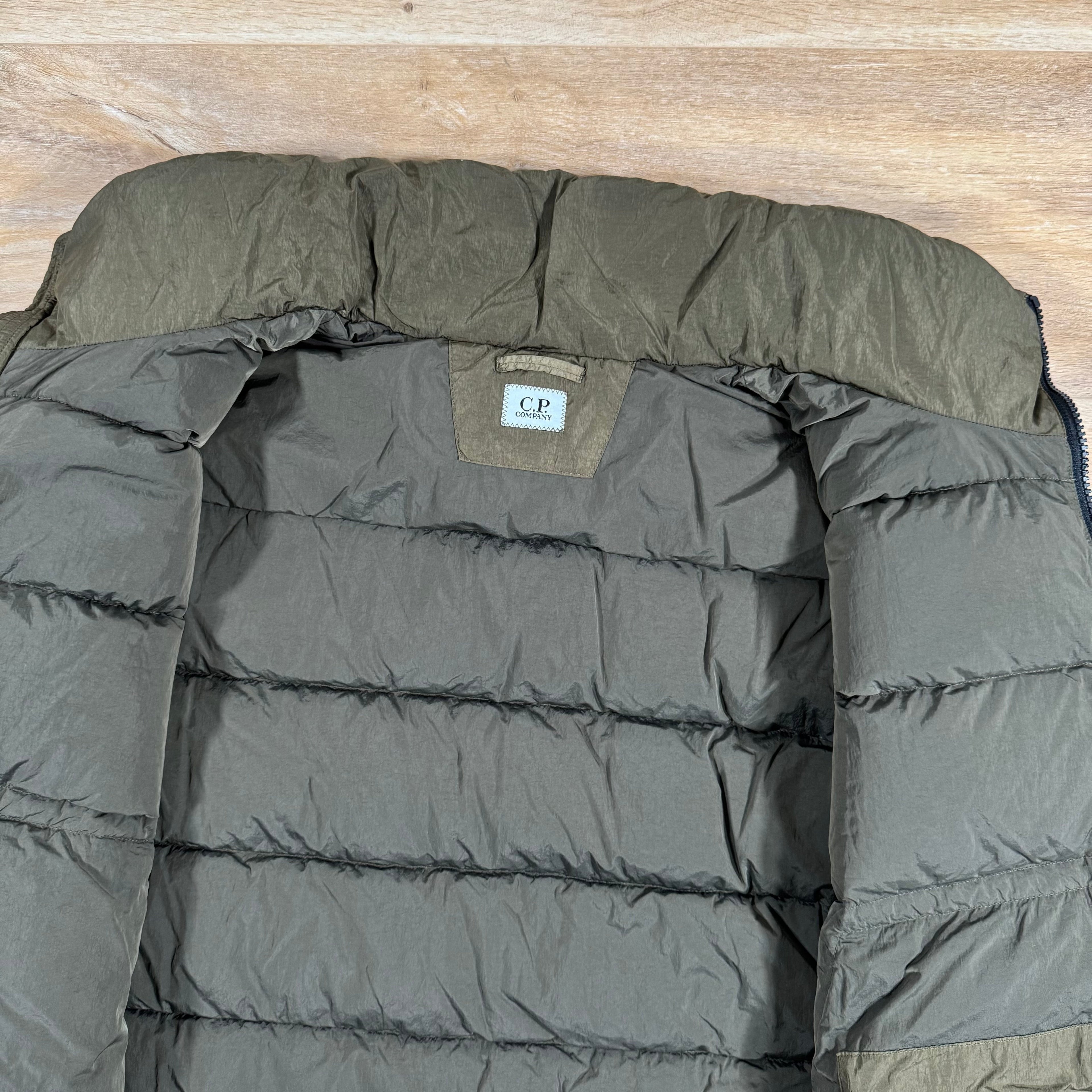 CP Company Chrome-R Down Lens Jacket in Ivy Green Ironleague