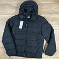 CP Company Chrome-R Goggle Down Jacket in Black Ironleague