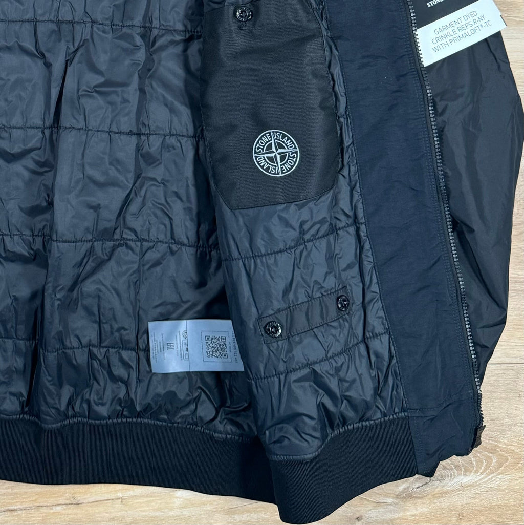Stone Island Crinkle Reps R-NY Primaloft T-C Jacket in Black Ironleague