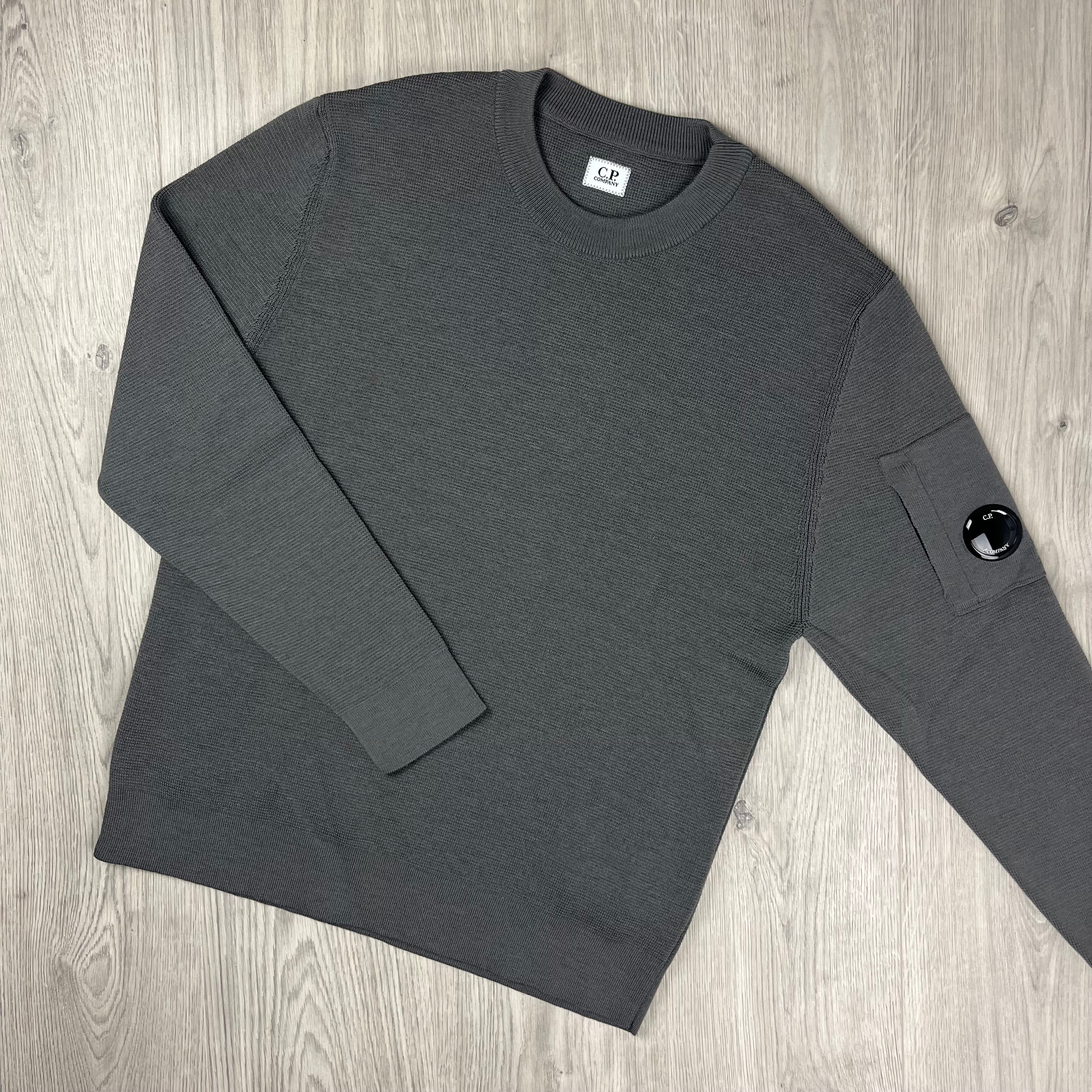 CP Company Knit Sweatshirt - Gunmetal Ironleague