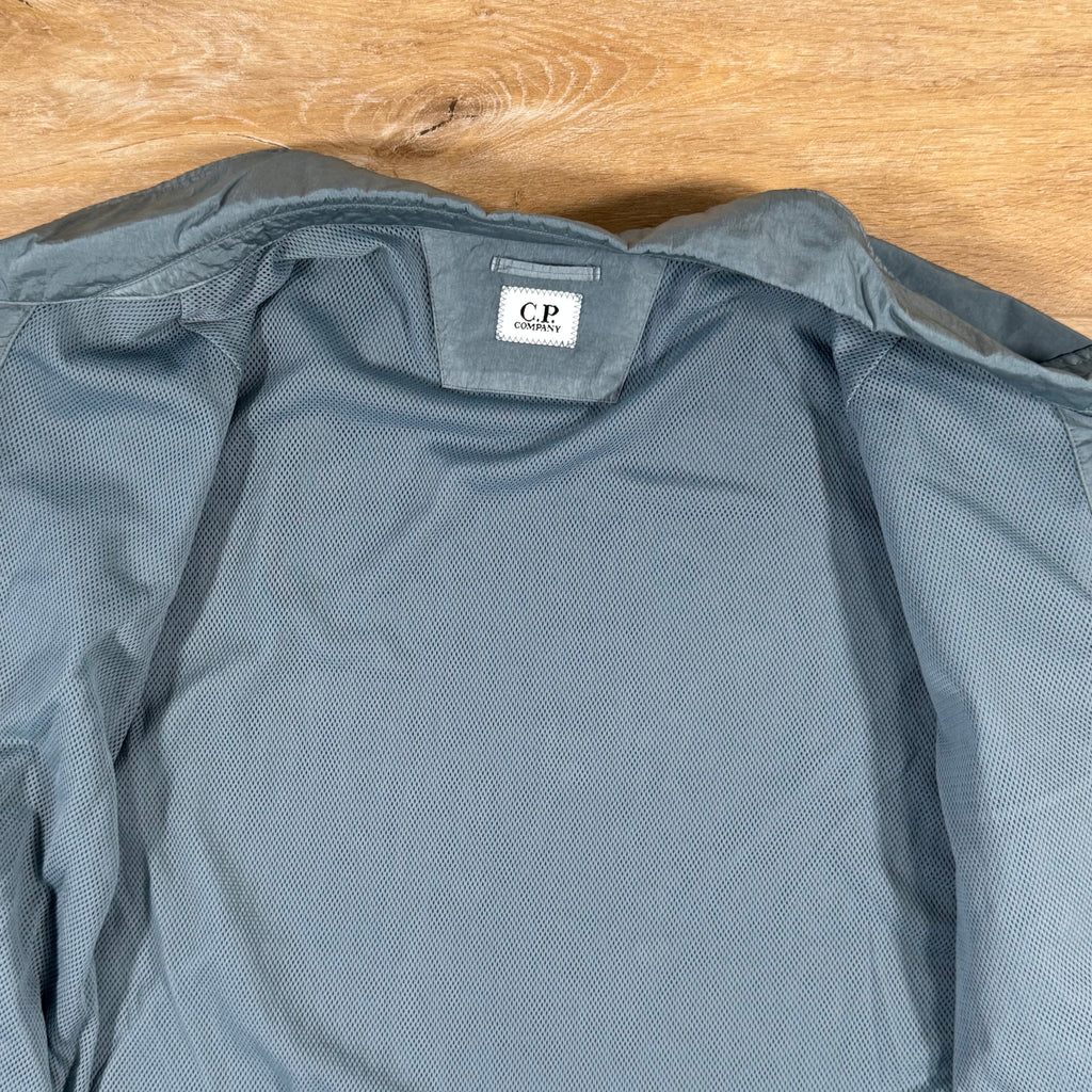 CP Company Chrome-R Lens Overshirt in Stormy Weather - Blue Ironleague