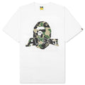 A BATHING APE Abc Camo Ape Head Relaxed Fit Tee - White