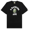 A BATHING APE ABC Camo College Tee - Black/Green