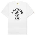 A BATHING APE ABC Camo College Tee - White/Gray