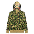 A BATHING APE Abc Camo Double Shark Full Zip Hoodie - Green