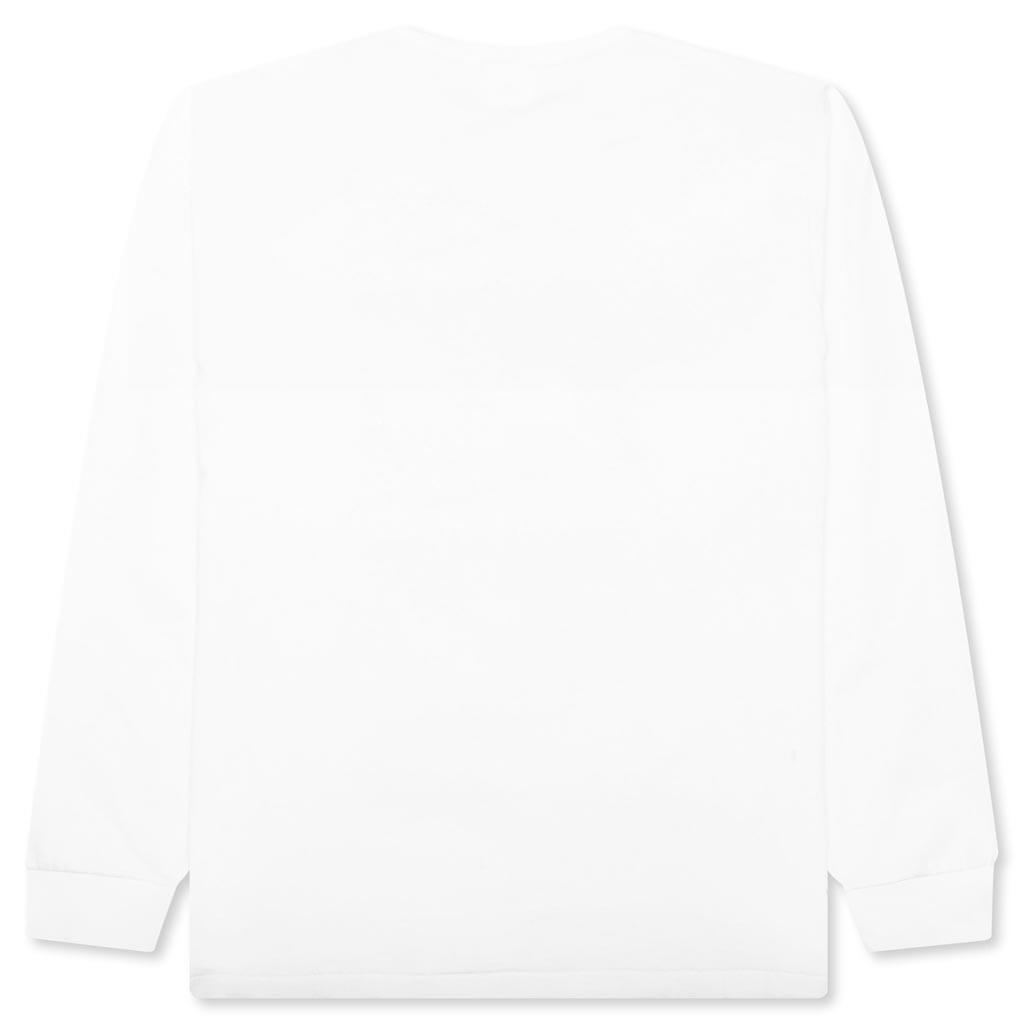 A BATHING APE Abc Camo Japanese Letters L/S Tee - White/Green