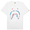 A BATHING APE ABC Camo Shark Tee - White/Blue