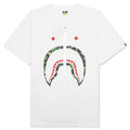 A BATHING APE ABC Camo Shark Tee - White/Green