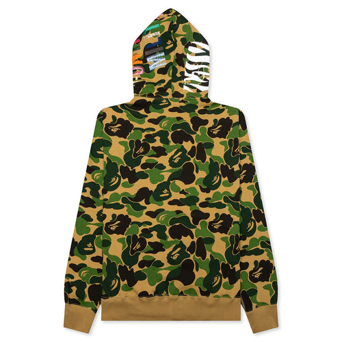 A BATHING APE Abc Camo Tiger Full Zip Hoodie - Green