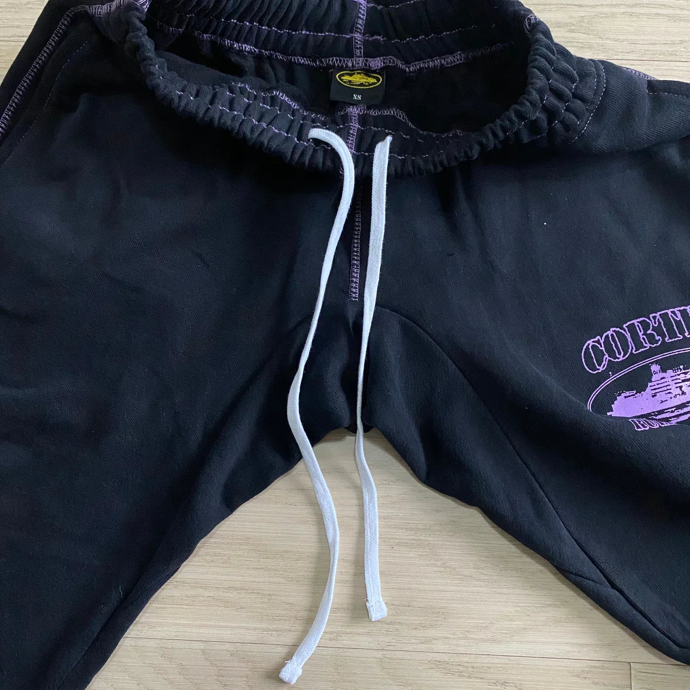 Corteiz Alcatraz Jogging Pants - Black/Purple Ironleague