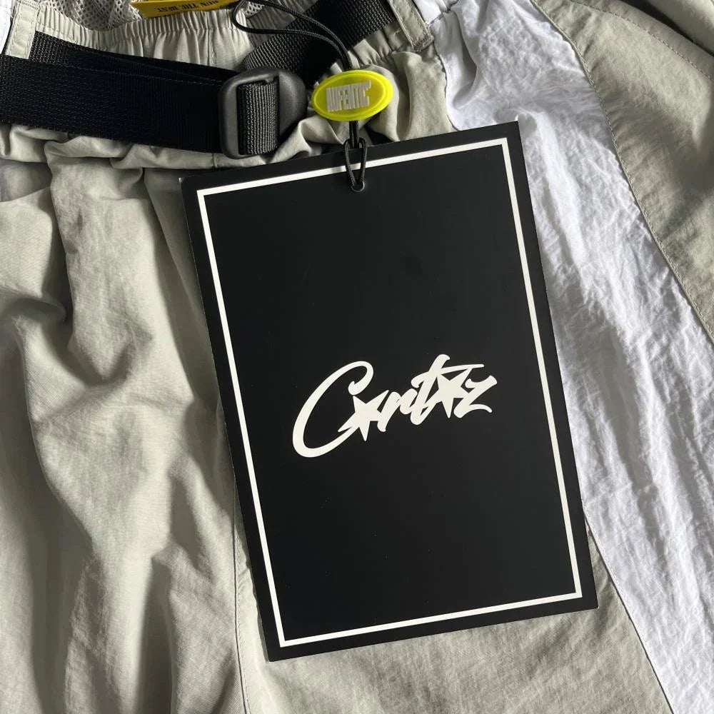 Corteiz Alcatraz Swimshorts - Grey/White Ironleague