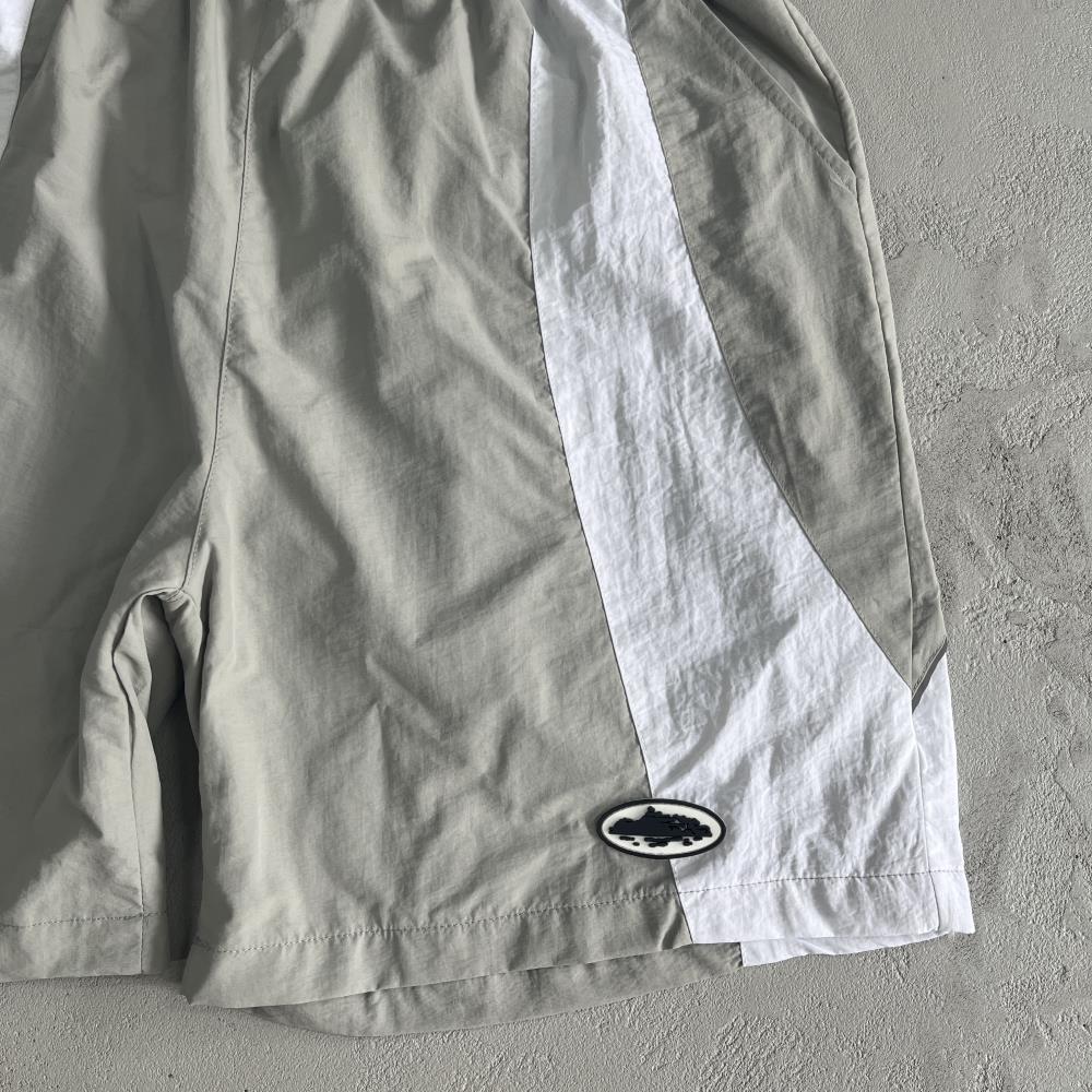 Corteiz Alcatraz Swimshorts - Grey/White Ironleague