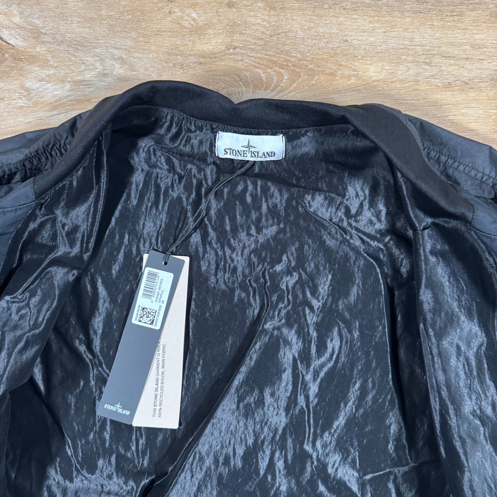 Stone Island Crinkle Reps R-NY Bomber Jacket in Black Ironleague