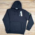 Stone Island Organic Cotton Fleece Pullover Hoodie in Black Ironleague