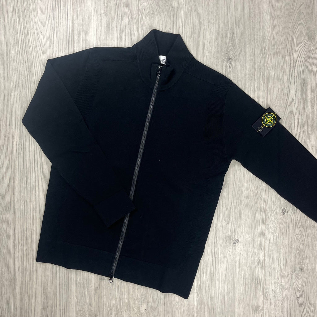 Stone Island Knit Zip Fleece - Black Ironleague