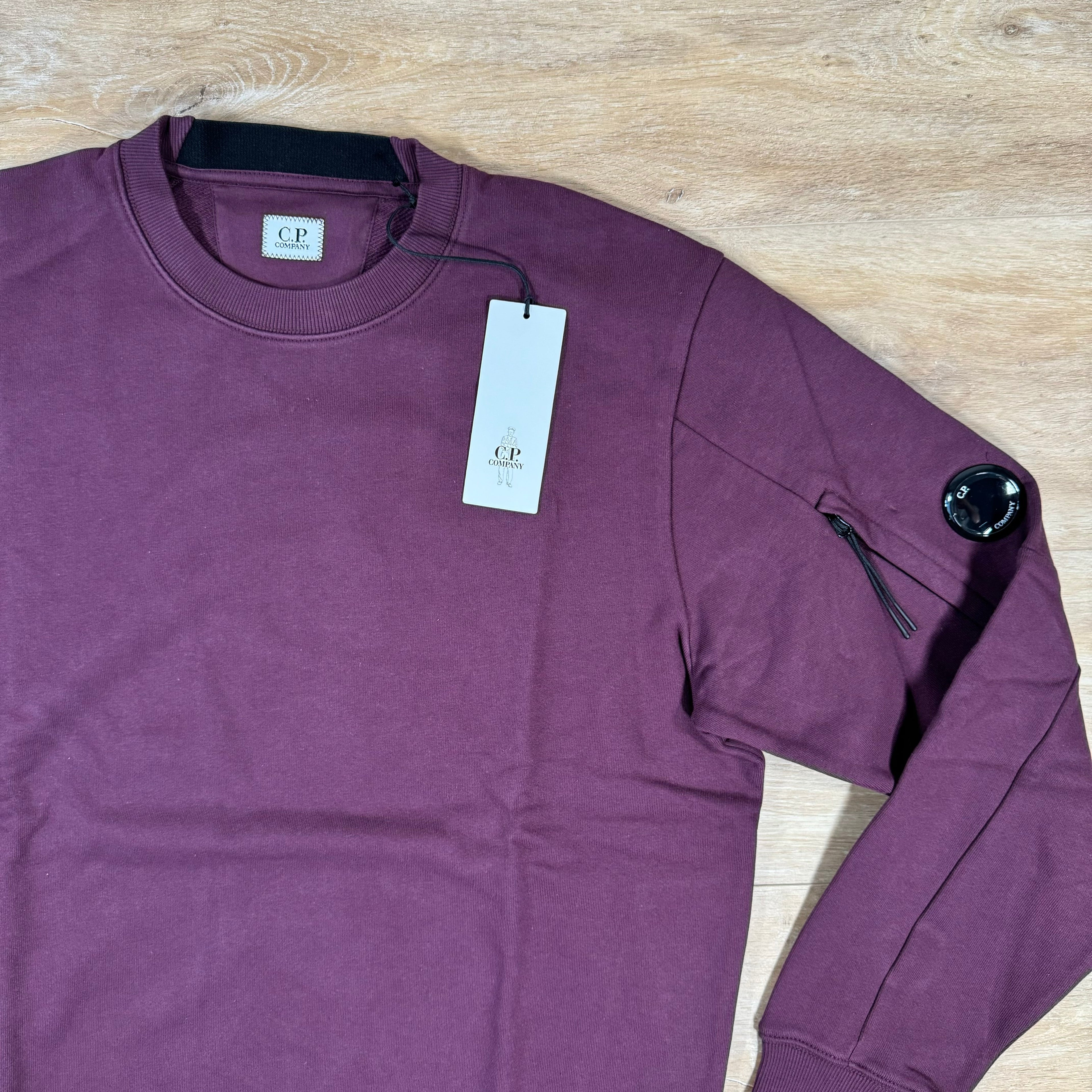 CP Company Diagonal Raised Lens Sweatshirt in Potent Purple Ironleague