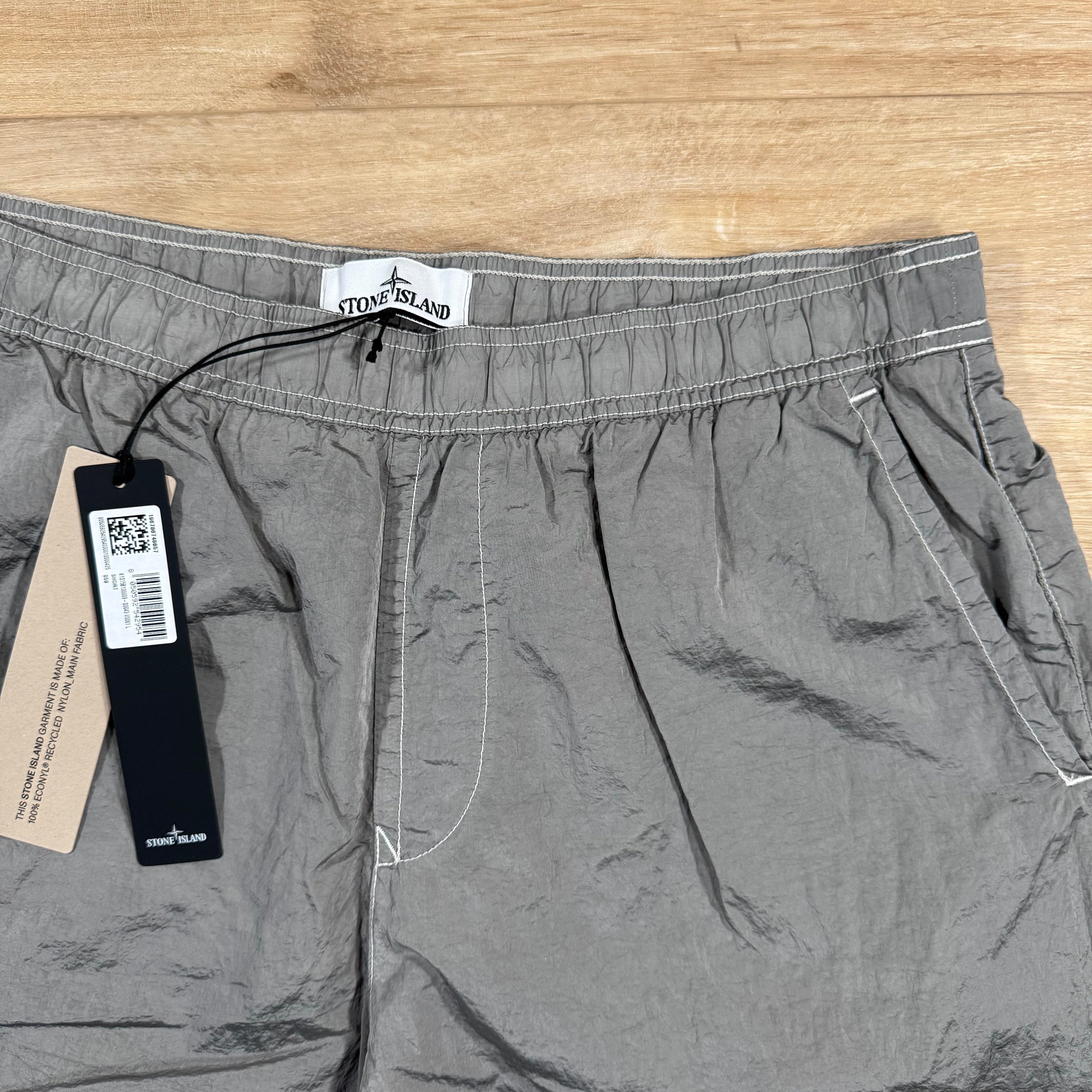 Stone Island Nylon Metal Swim Shorts in Pearl Grey Ironleague
