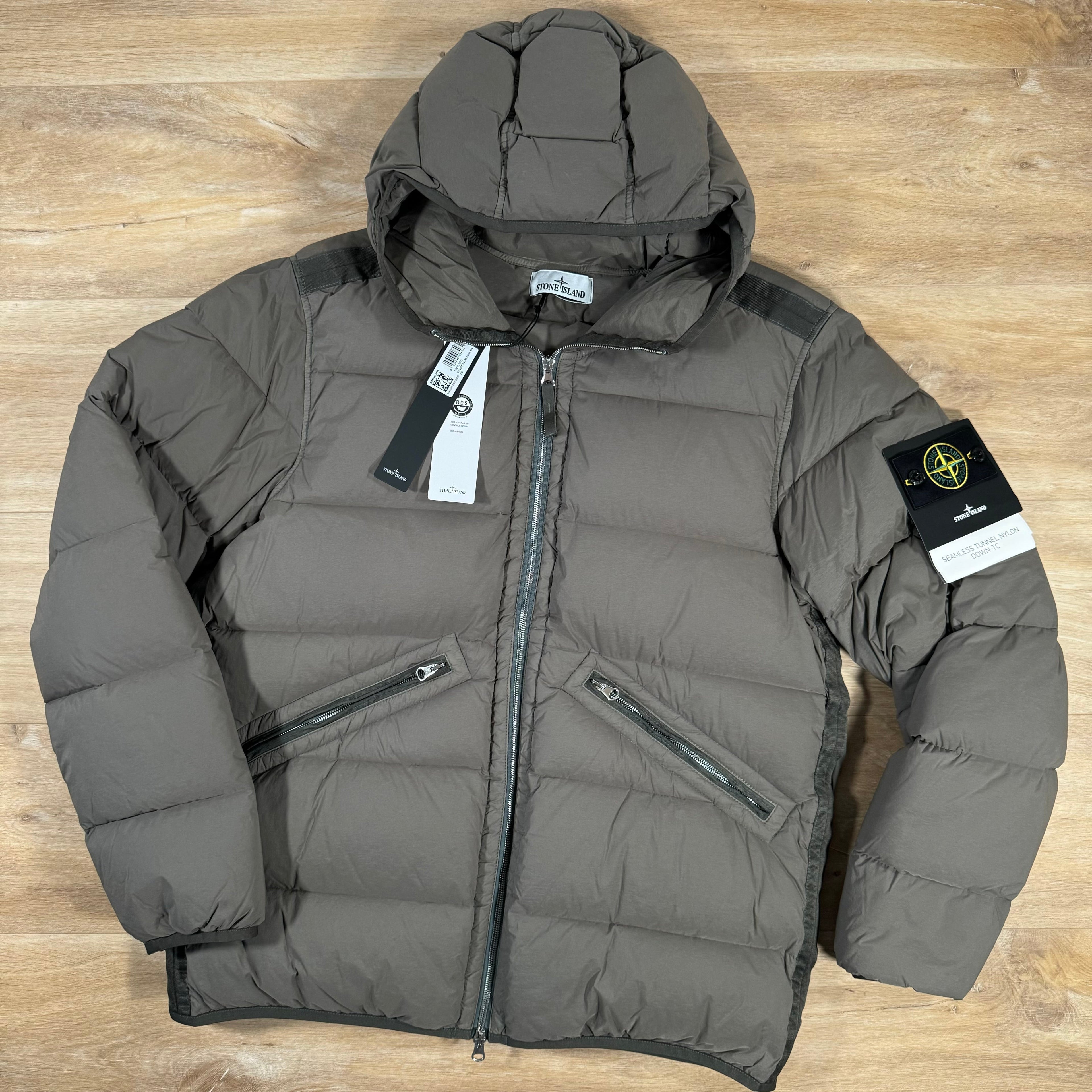 Stone Island Seamless Tunnel Down-TC Jacket in Walnut Brown Ironleague