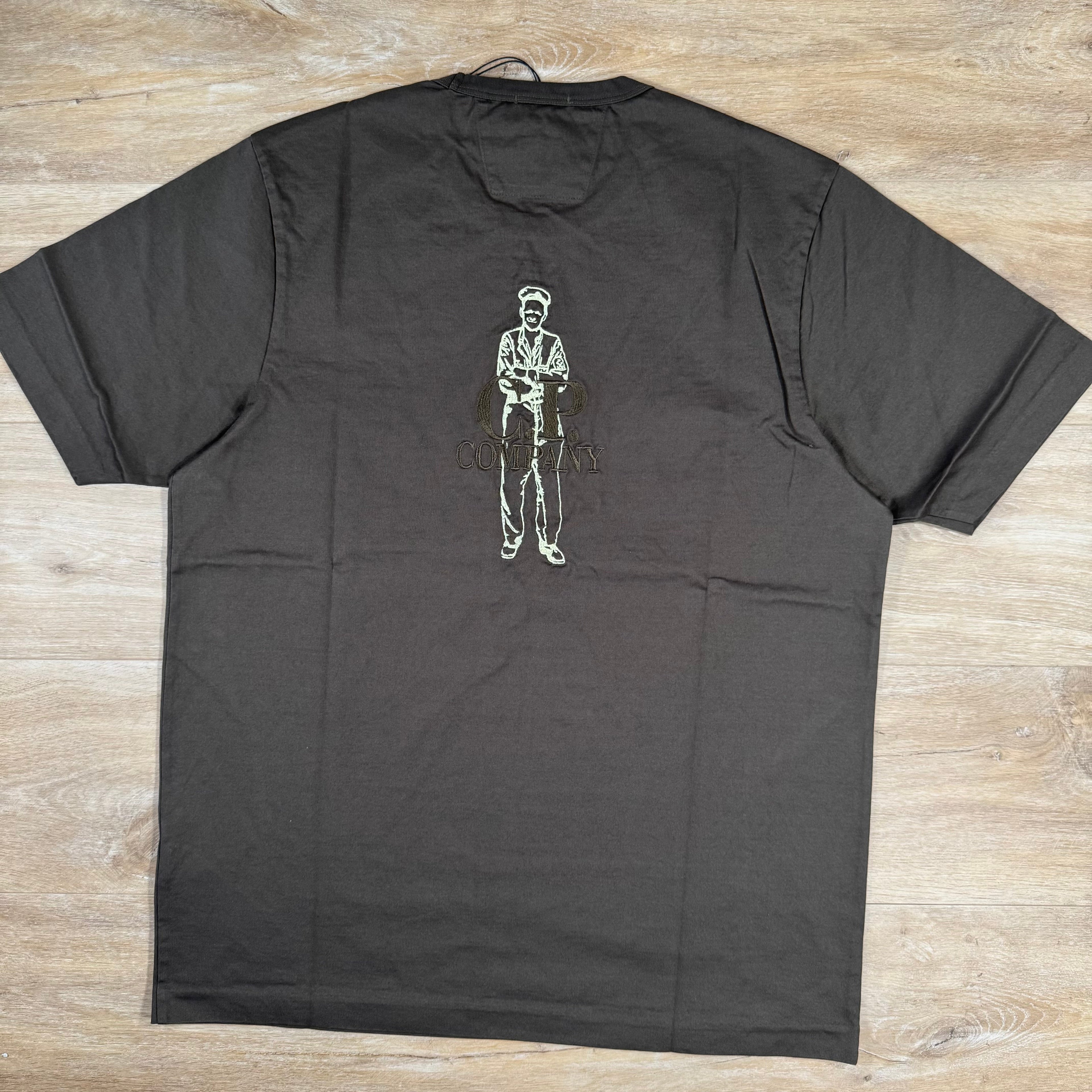 CP Company 30/2 Mercerized Jersey Twisted British Sailor T-Shirt in Ivy Green Ironleague