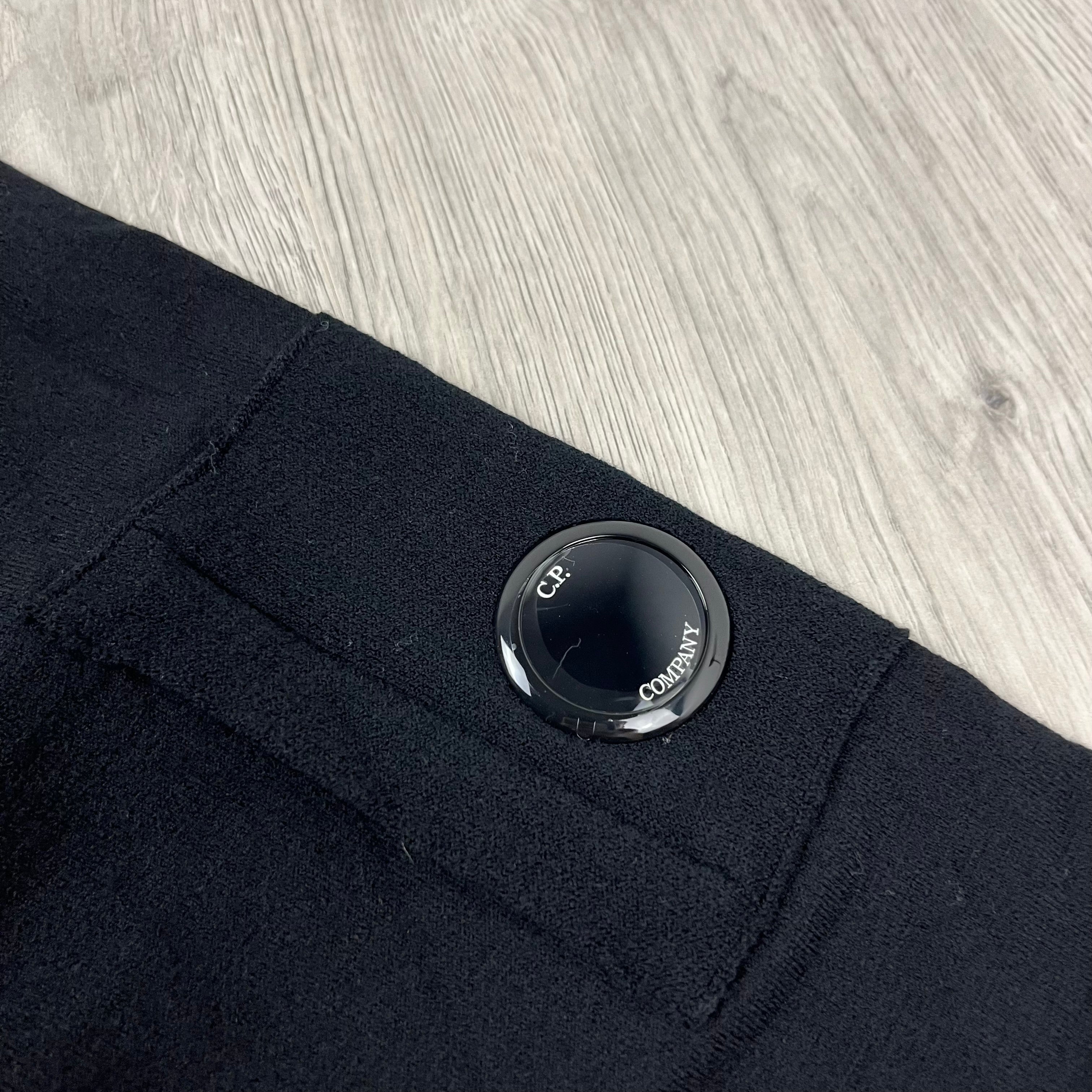 CP Company Wool Polo Shirt - Black Ironleague