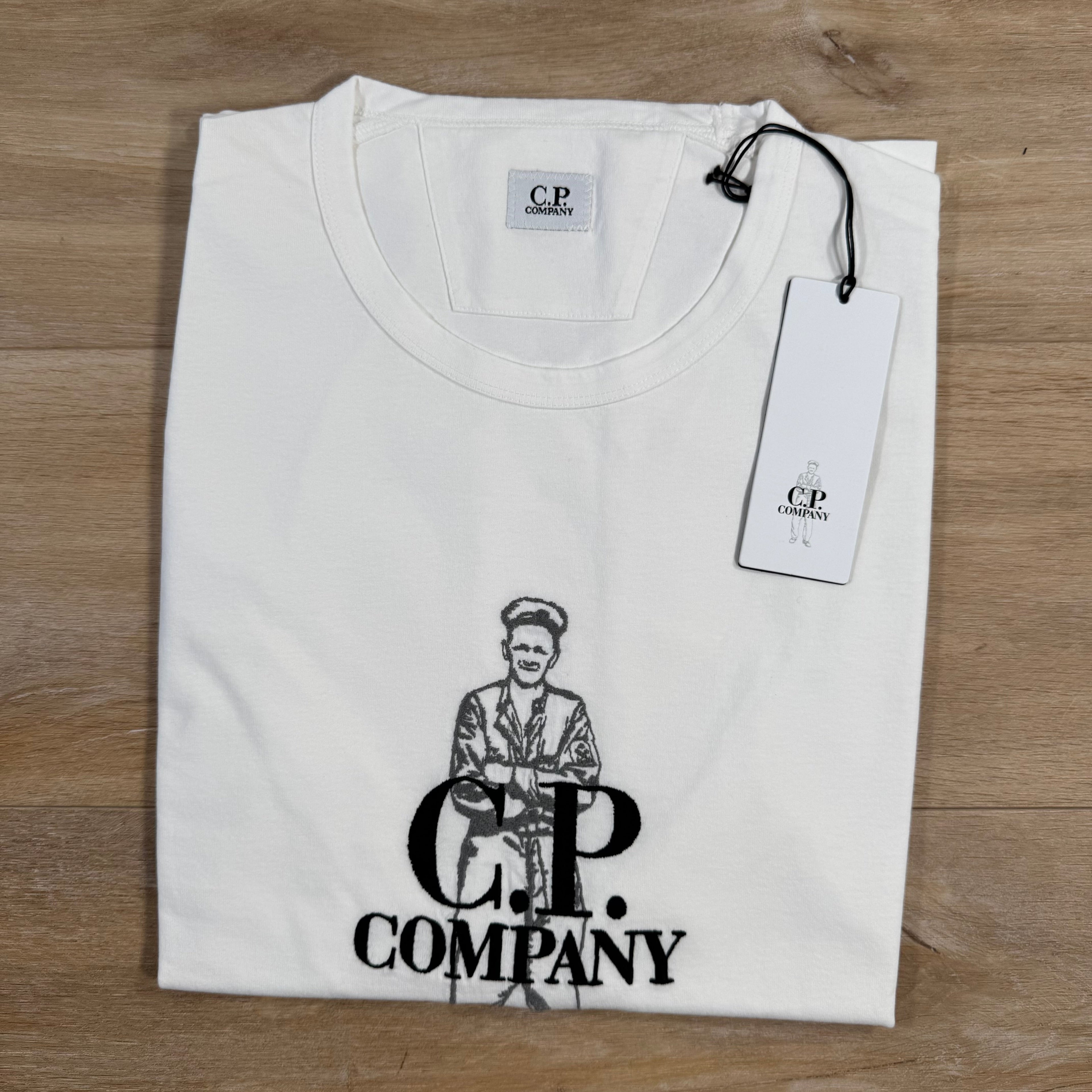 CP Company 1020 British Sailor T-Shirt in Gauze White Ironleague