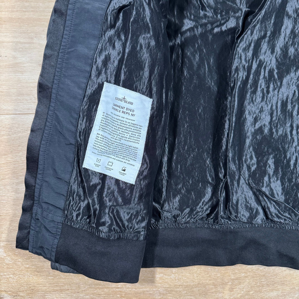 Stone Island Crinkle Reps R-NY Bomber Jacket in Black Ironleague