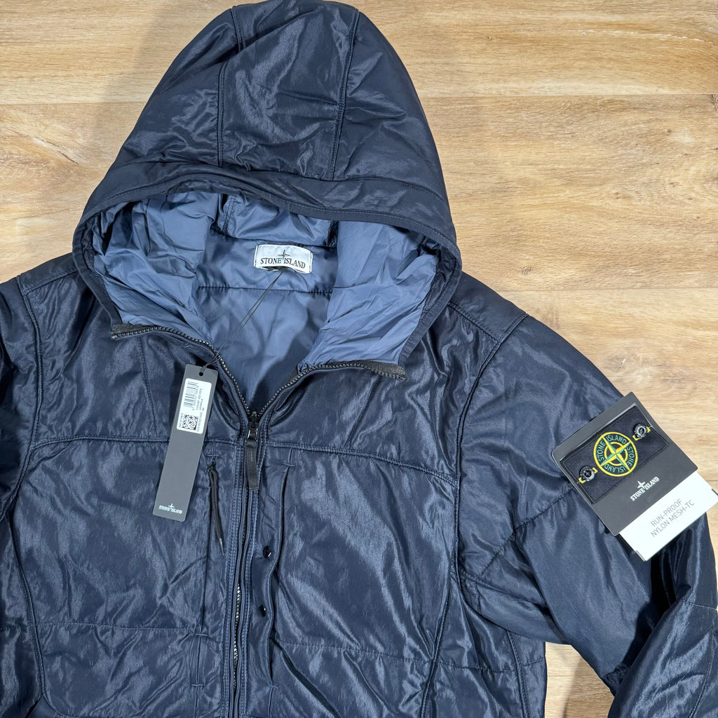 Stone Island Run-Proof Nylon Mesh-TC Reversible Jacket in Navy Ironleague