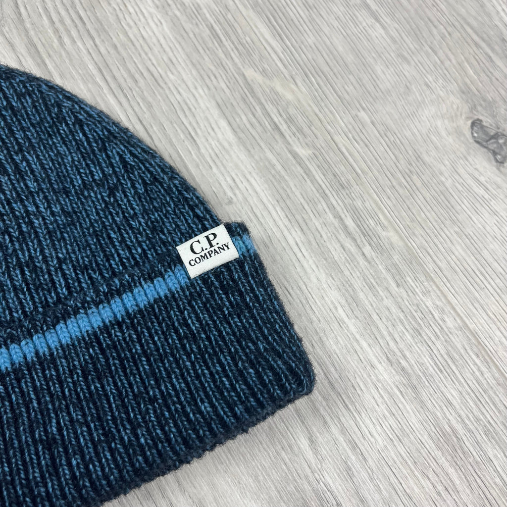 CP Company Patch Beanie - Aegean Blue Ironleague