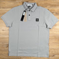Stone Island Organic Cotton Pique Polo Shirt in Pearl Grey Ironleague