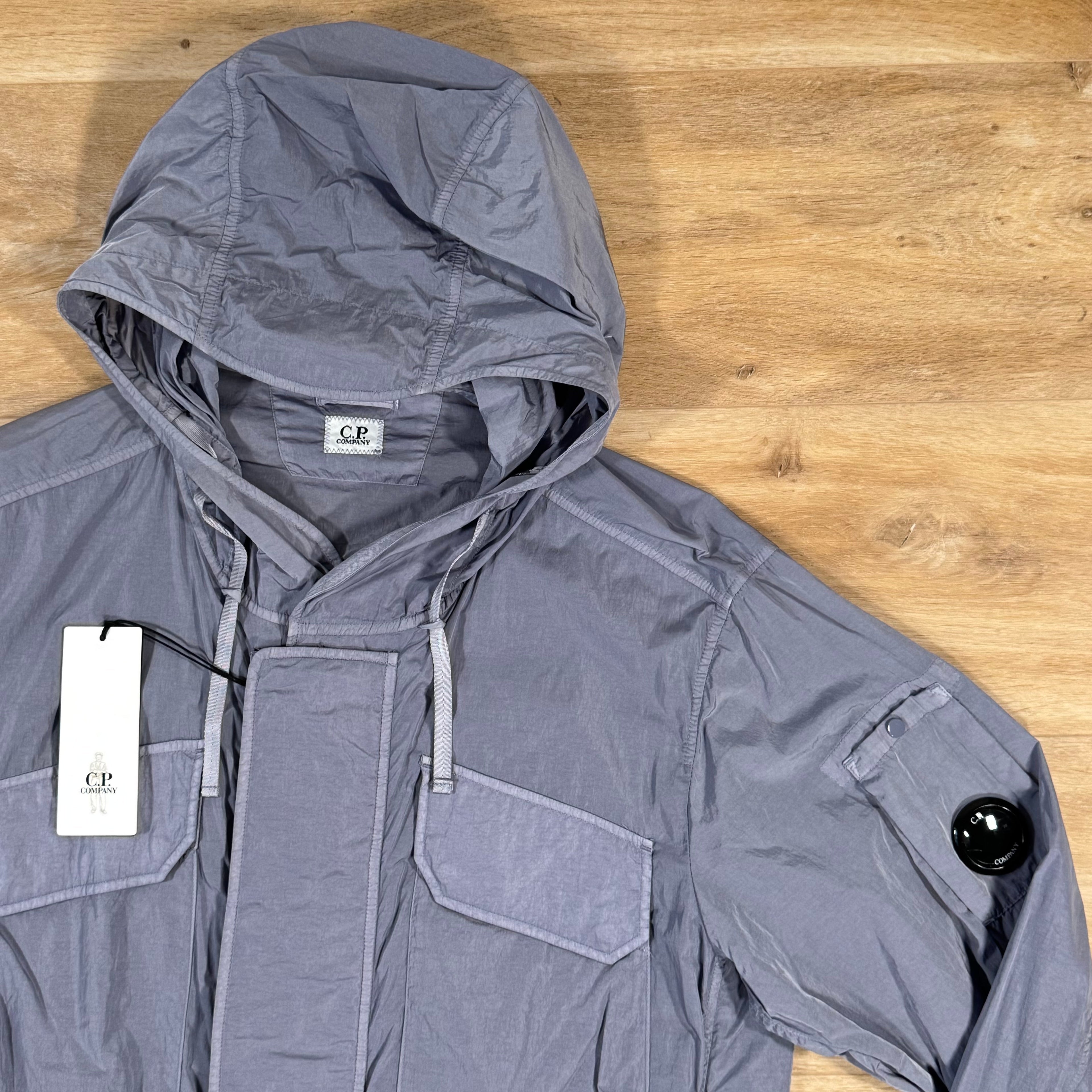 CP Company Chrome-R Hooded Lens Jacket in Lavender Violet Ironleague