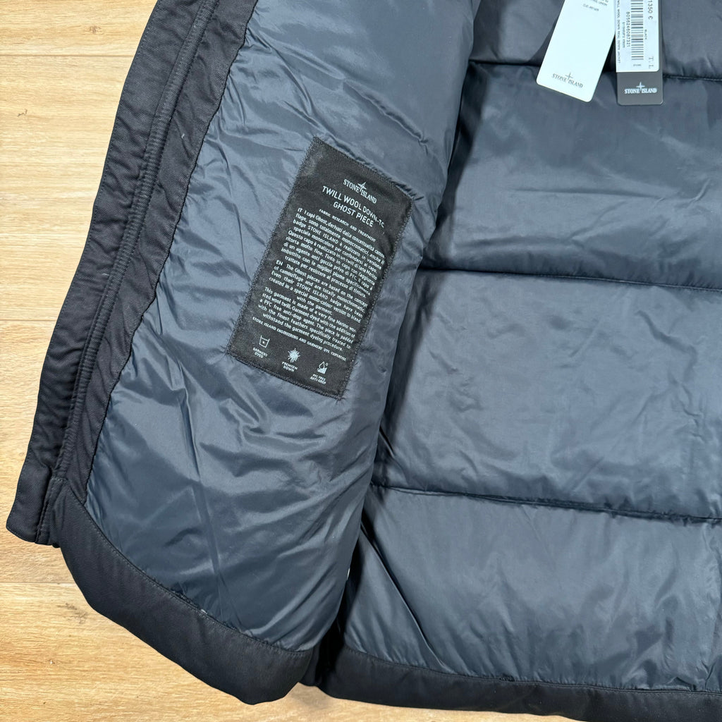 Stone Island Down-TC Ghost Jacket in Black Ironleague