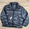 CP Company Short Down Lens Jacket in Black Ironleague
