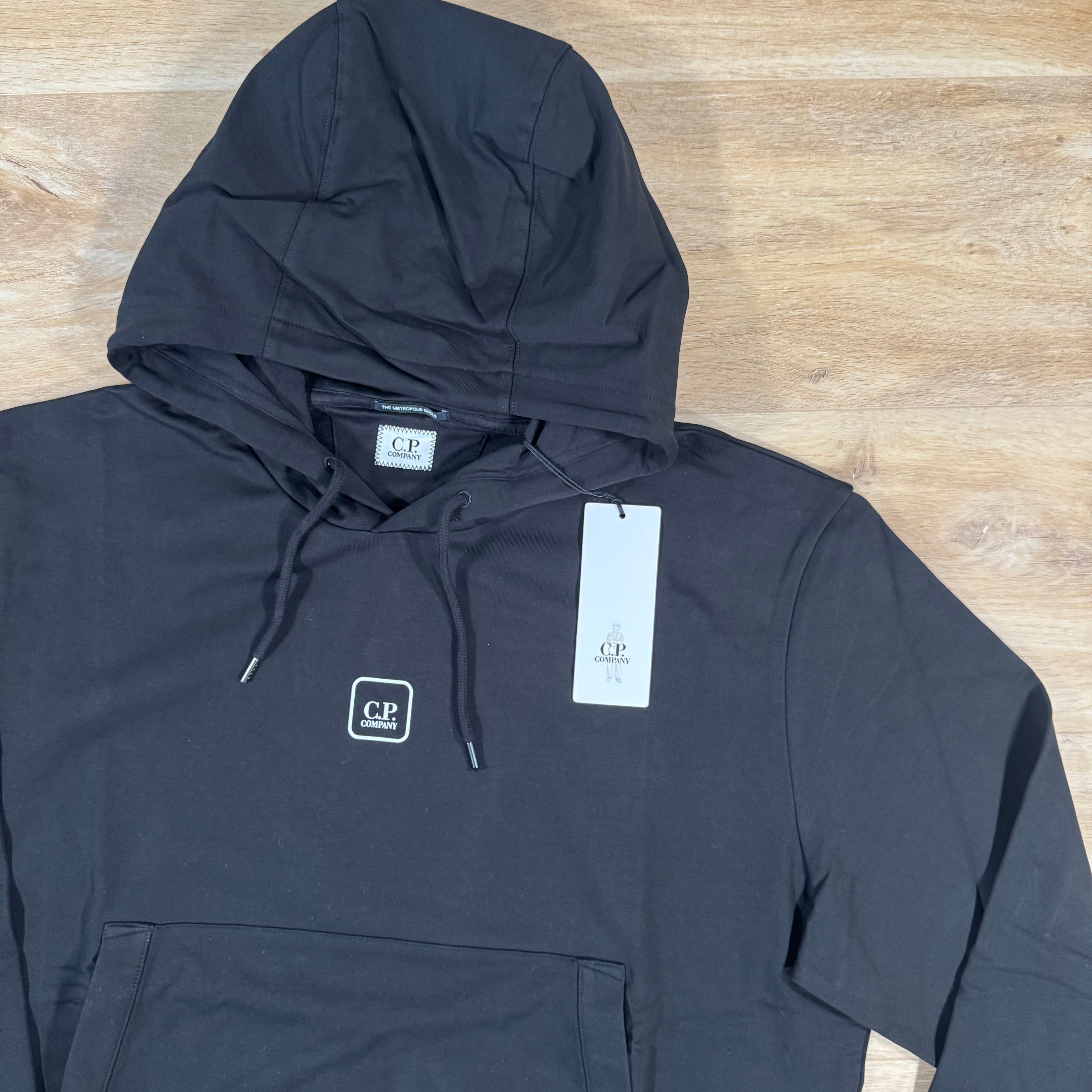 CP Company Metropolis Graphic Hoodie in Black Ironleague