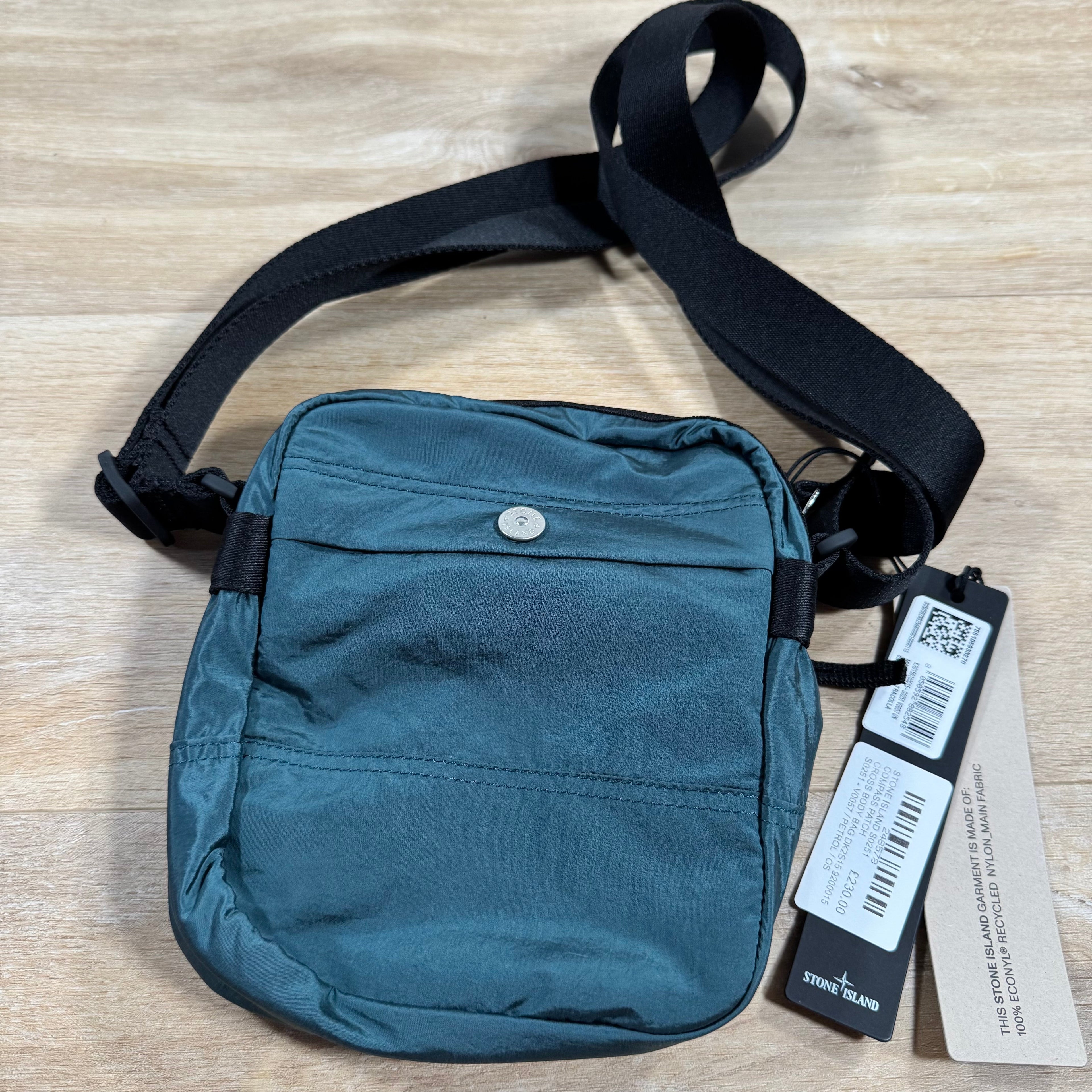 Stone Island Coated Nylon Metal Body Bag in Dark Teal Green Ironleague
