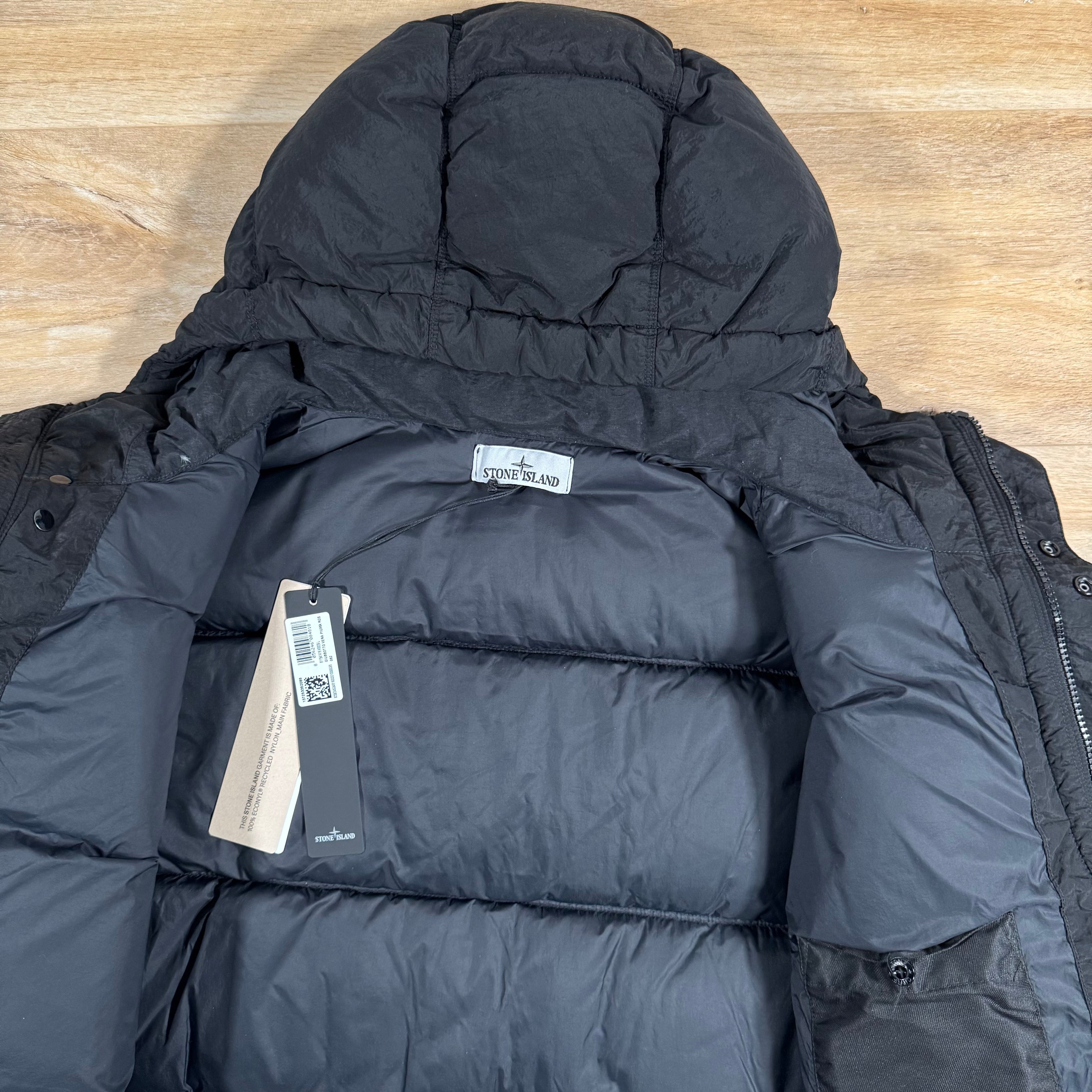 Stone Island Nylon Metal Down Jacket in Black Ironleague