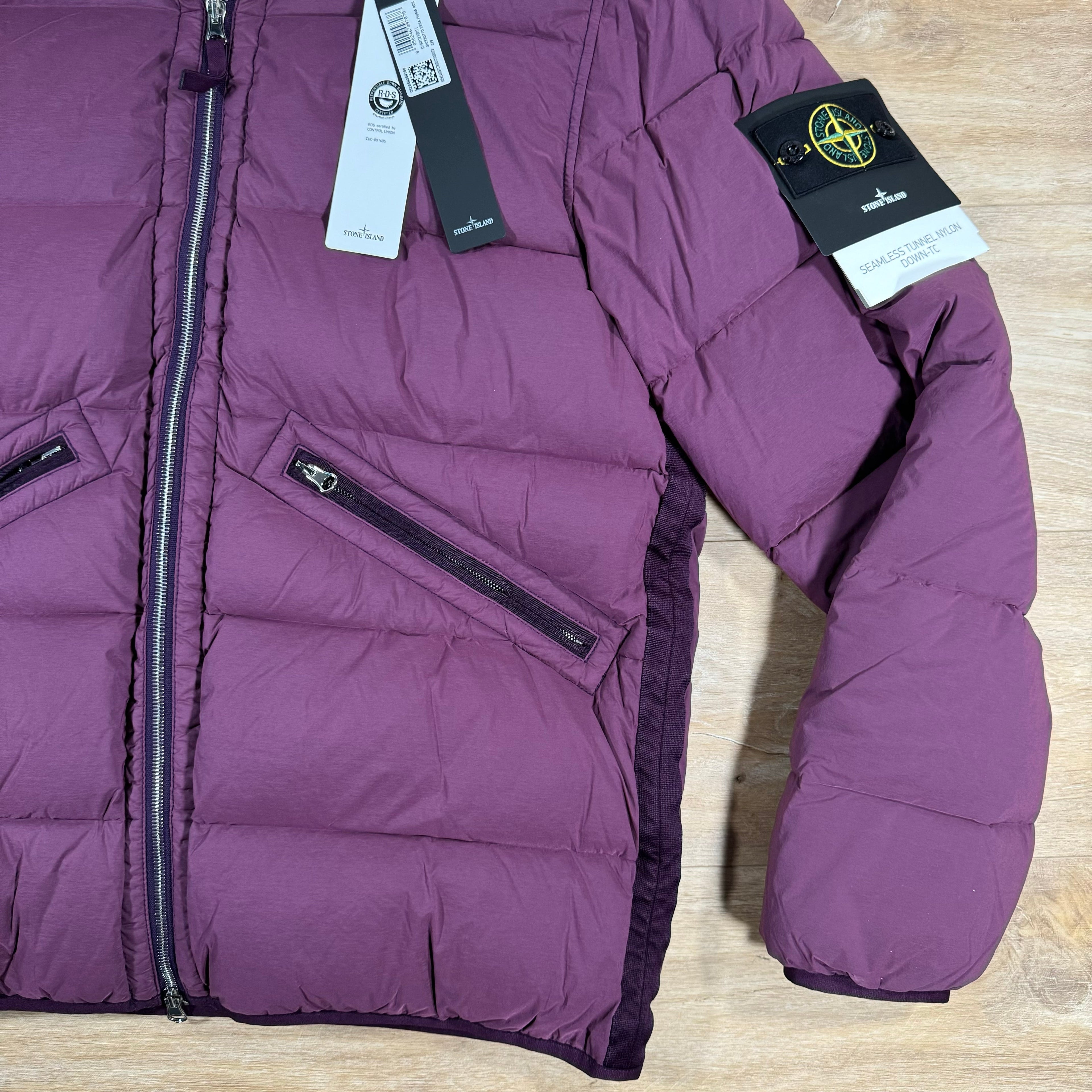 Stone Island Seamless Tunnel Down-TC Jacket in Burgundy Ironleague