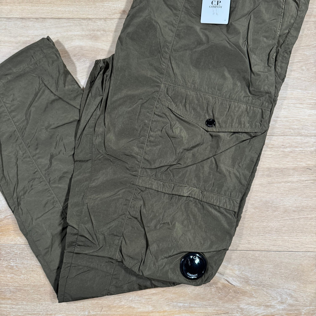 CP Company Chrome-R Cargo Lens Pants in Ivy Green Ironleague