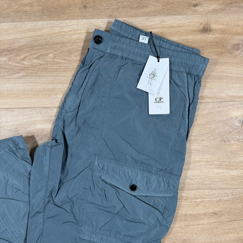 CP Company Chrome-R Cargo Lens Pants in Stormy Weather - Blue Ironleague