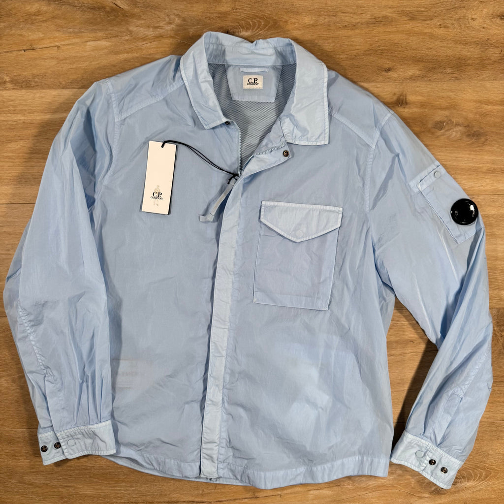 CP Company Chrome-R Lens Overshirt in Cerulean - Light Blue Ironleague
