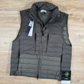 Stone Island Seamless Tunnel Nylon Down-TC Vest in Military Green Ironleague