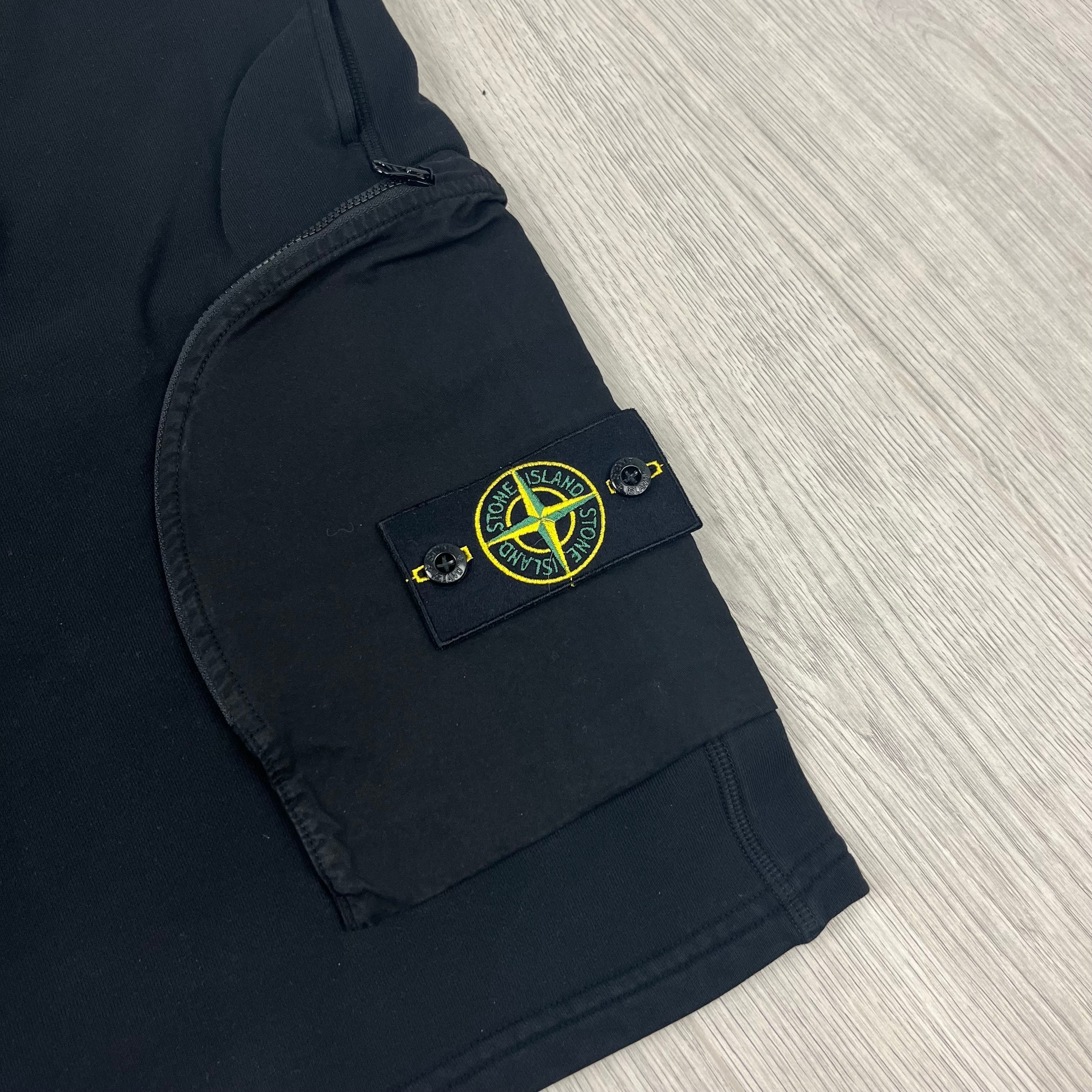 Stone Island Jersey Shorts - Black Ironleague