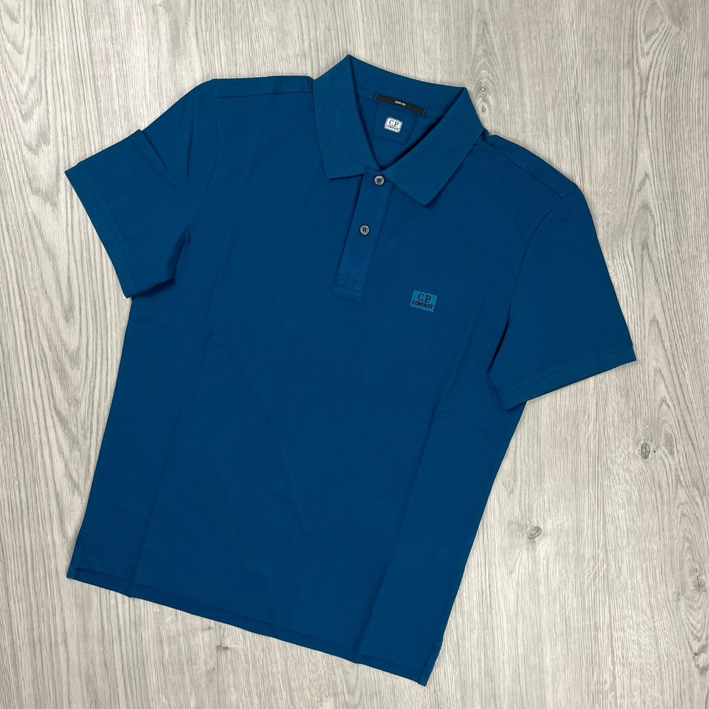 CP Company Piquet Polo Shirt - Ink Blue Ironleague