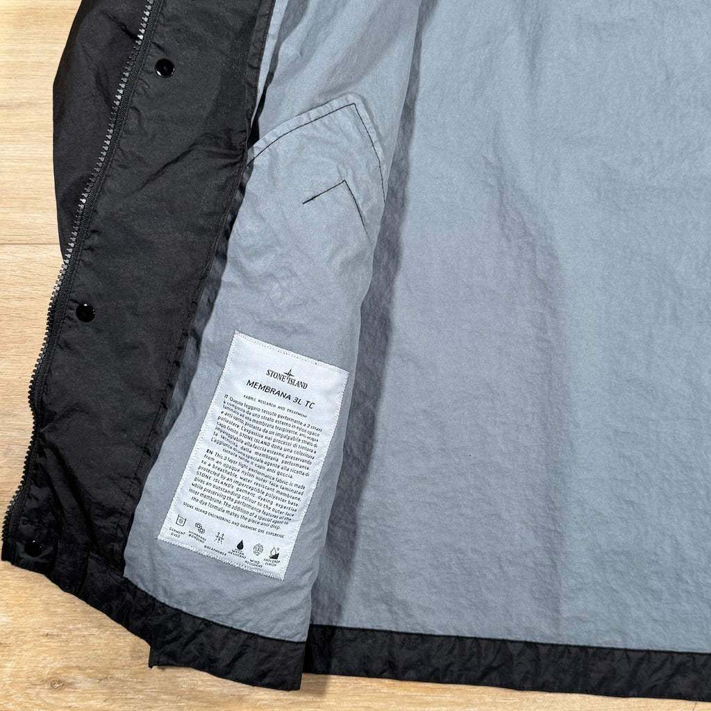 Stone Island Membrana 3L TC Jacket in Black Ironleague