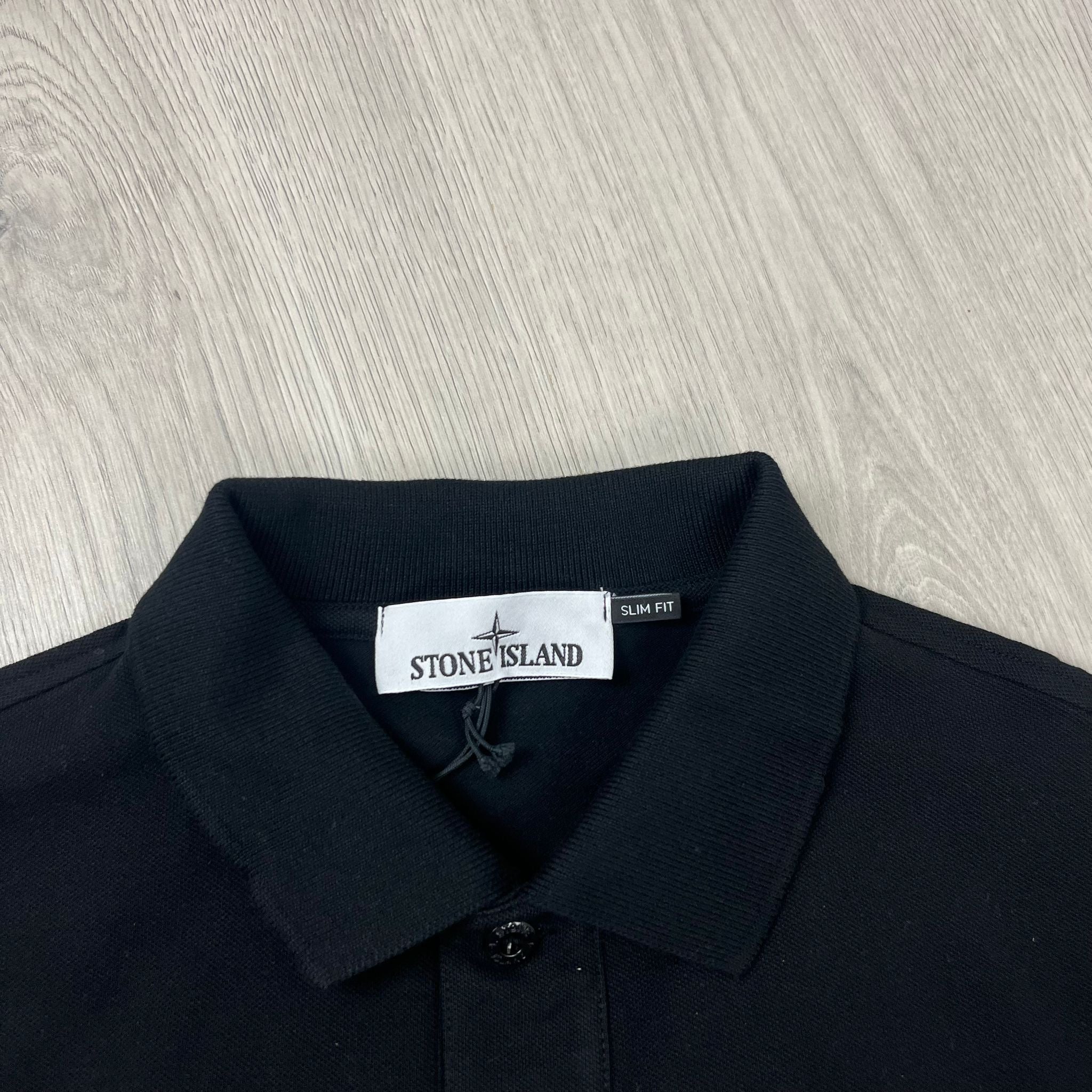 Stone Island Patch Polo Shirt - Black Ironleague