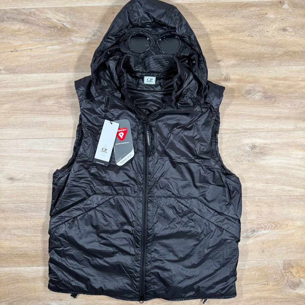 CP Company Nada Shell Goggle Vest in Black Ironleague