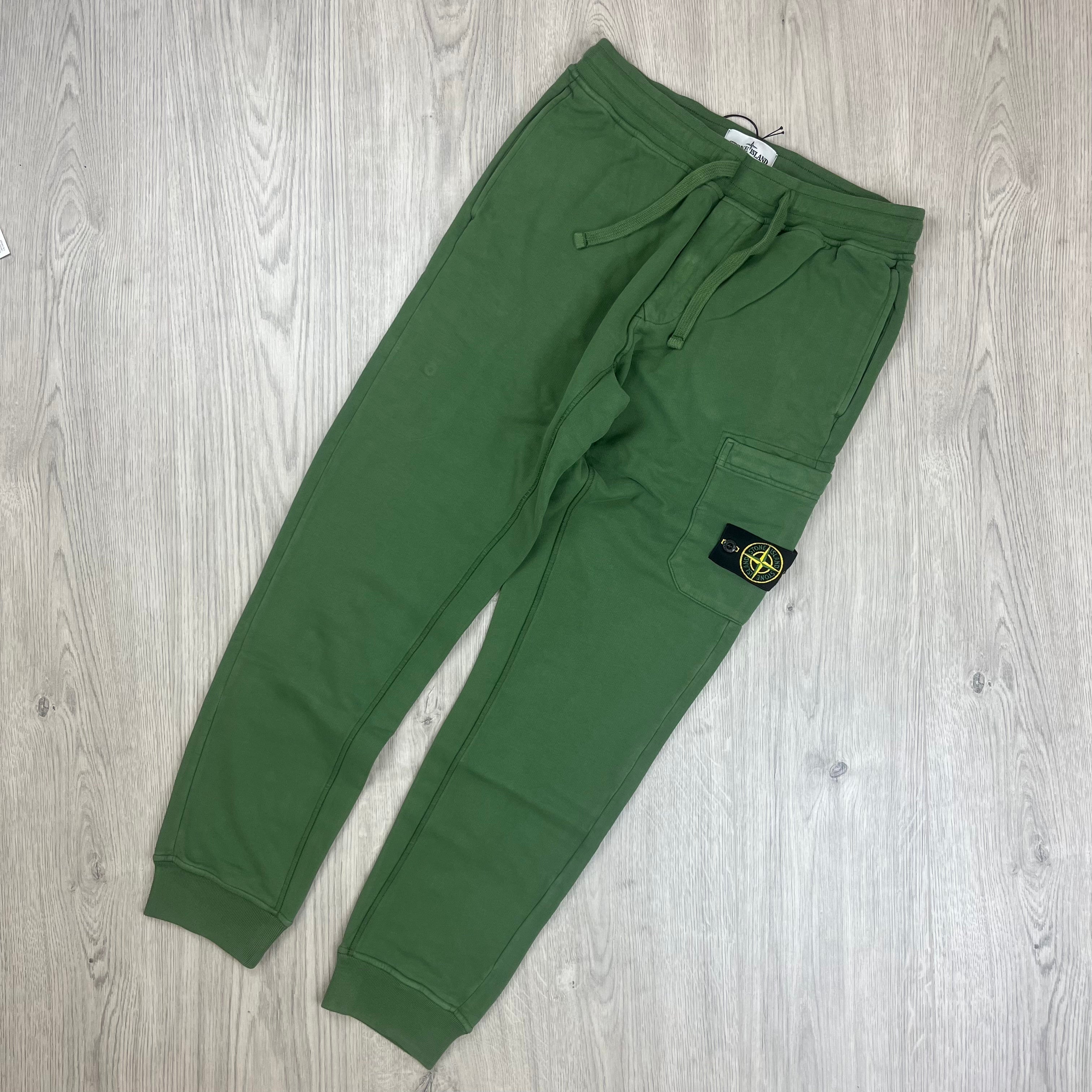 Stone Island Dyed Sweatpants - Olive Ironleague