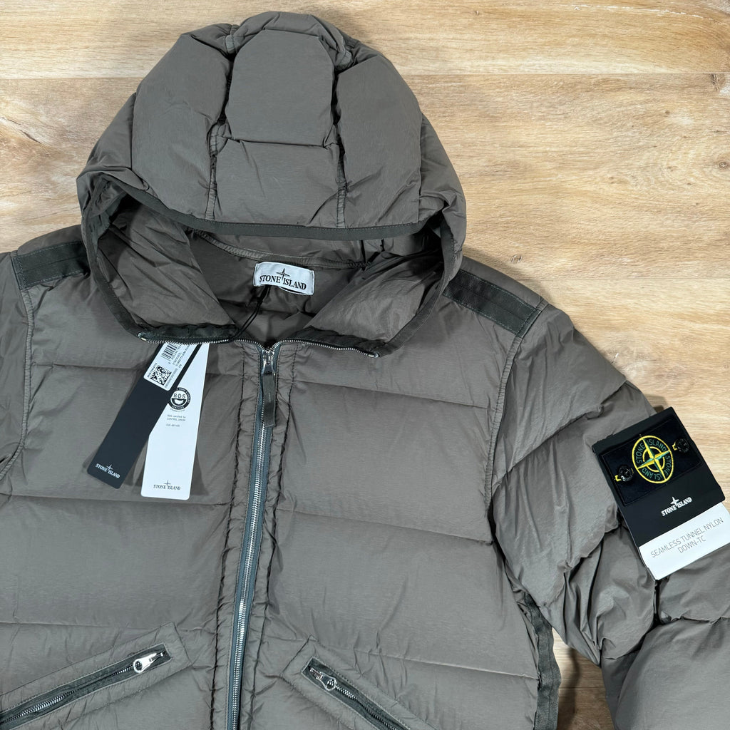 Stone Island Seamless Tunnel Down-TC Jacket in Walnut Brown Ironleague
