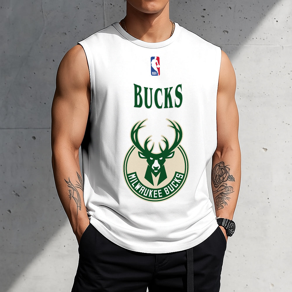 FINAL SALE - NEW CUSTOMIZED NBA11 MBU MILWAUKEE BUCKS TANKTOP & GYM SHIRT