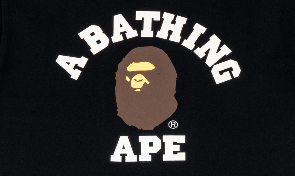 BAPE College Tee Black M110001D BKX