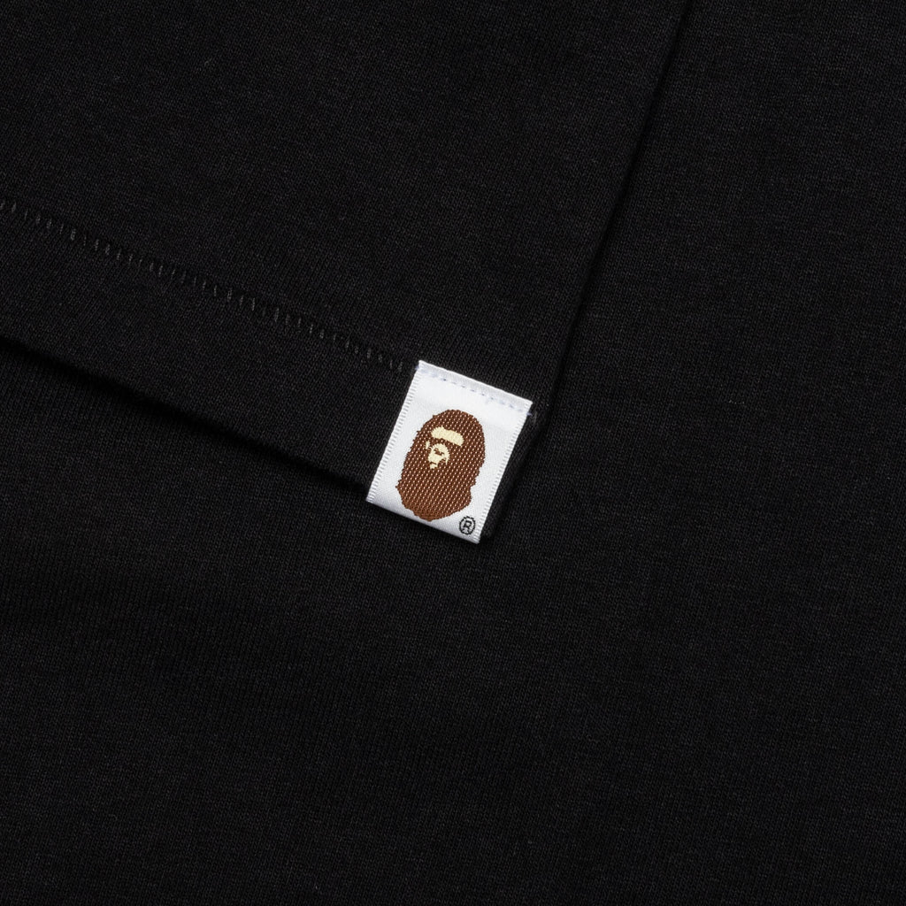 A BATHING APE Bape Check Big Ape Head Tee - Black